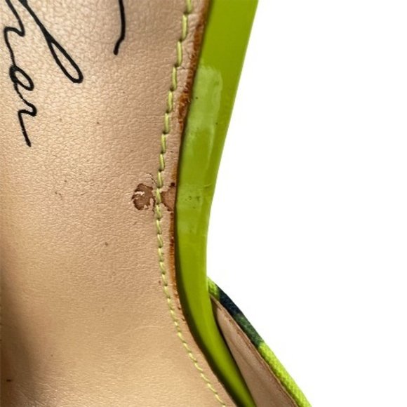 Marc Fisher Joey Floral Heel Sandals Green Size 7.5M Heels - Picture 7 of 7
